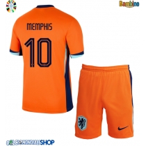 Maglie da calcio Olanda Memphis Depay #10 Prima Maglia Bambino Europei 2024 Manica Corta (+ Pantaloni corti)
